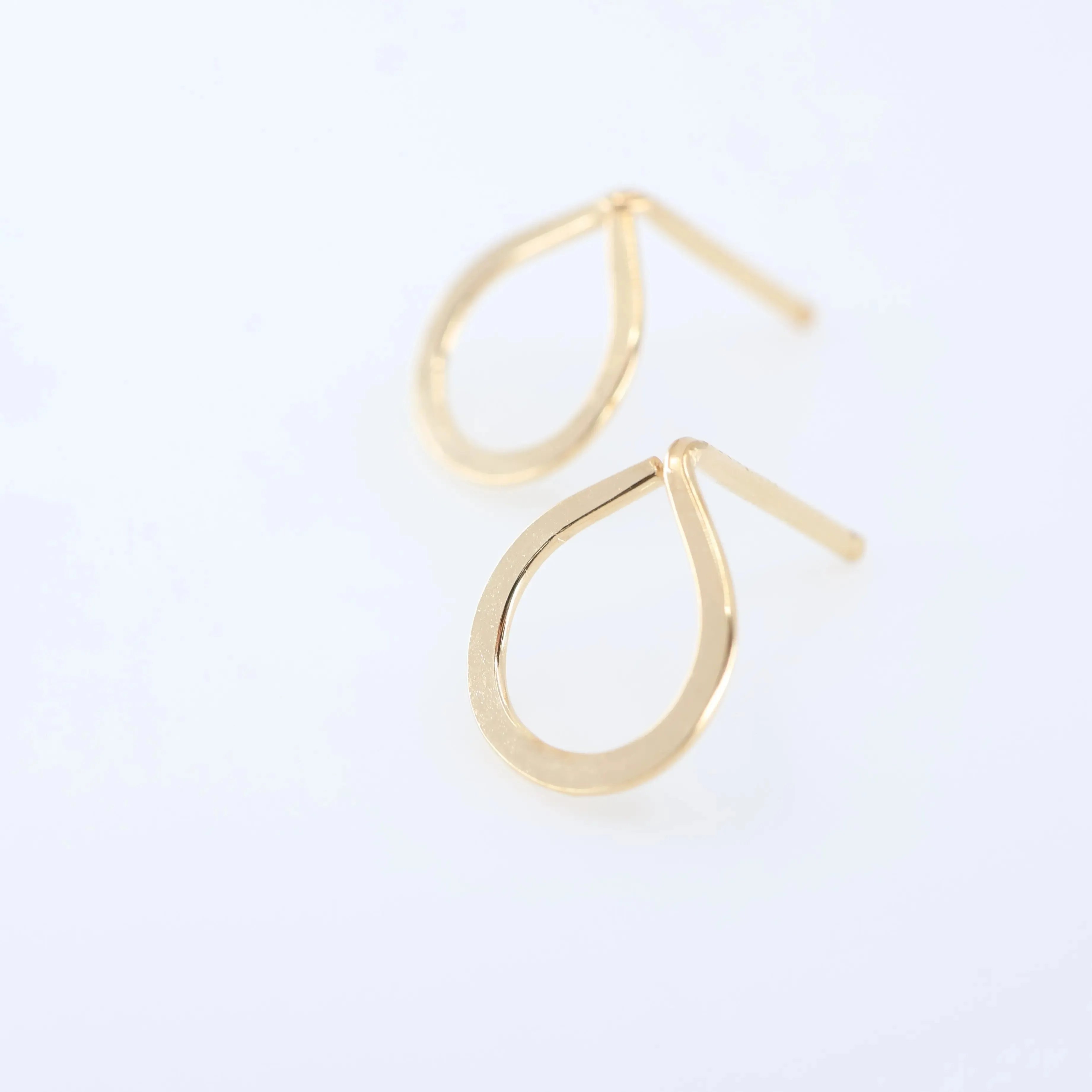 Forged Teardrop Stud Earrings