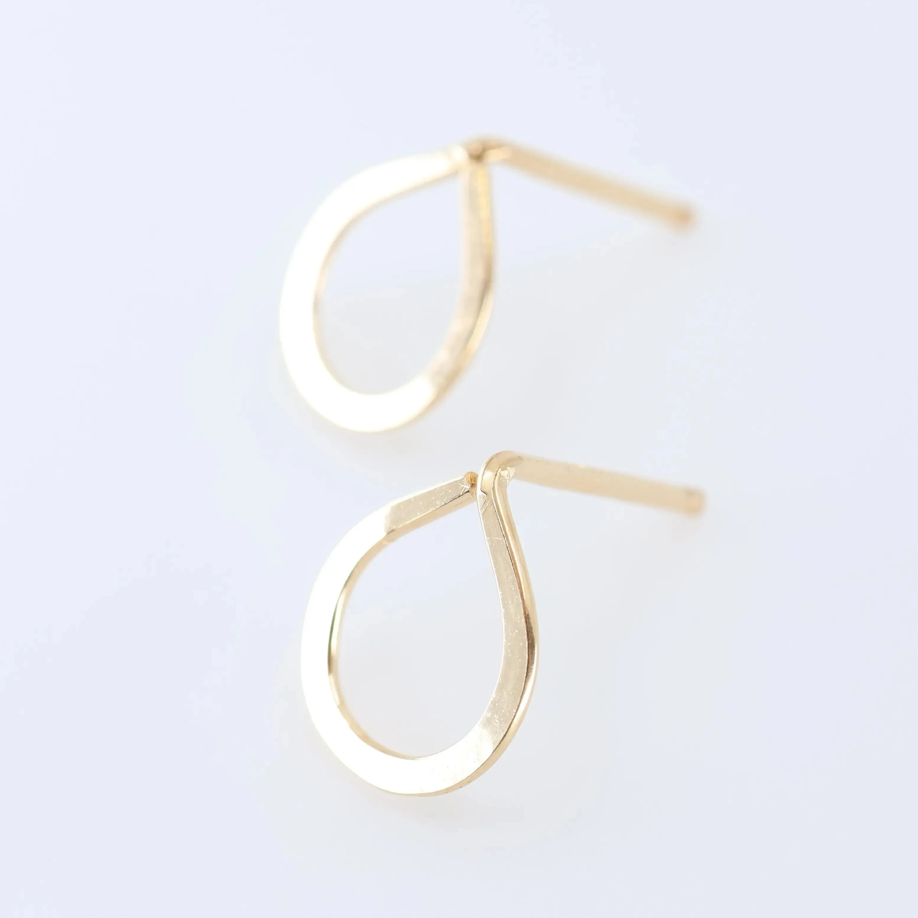 Forged Teardrop Stud Earrings