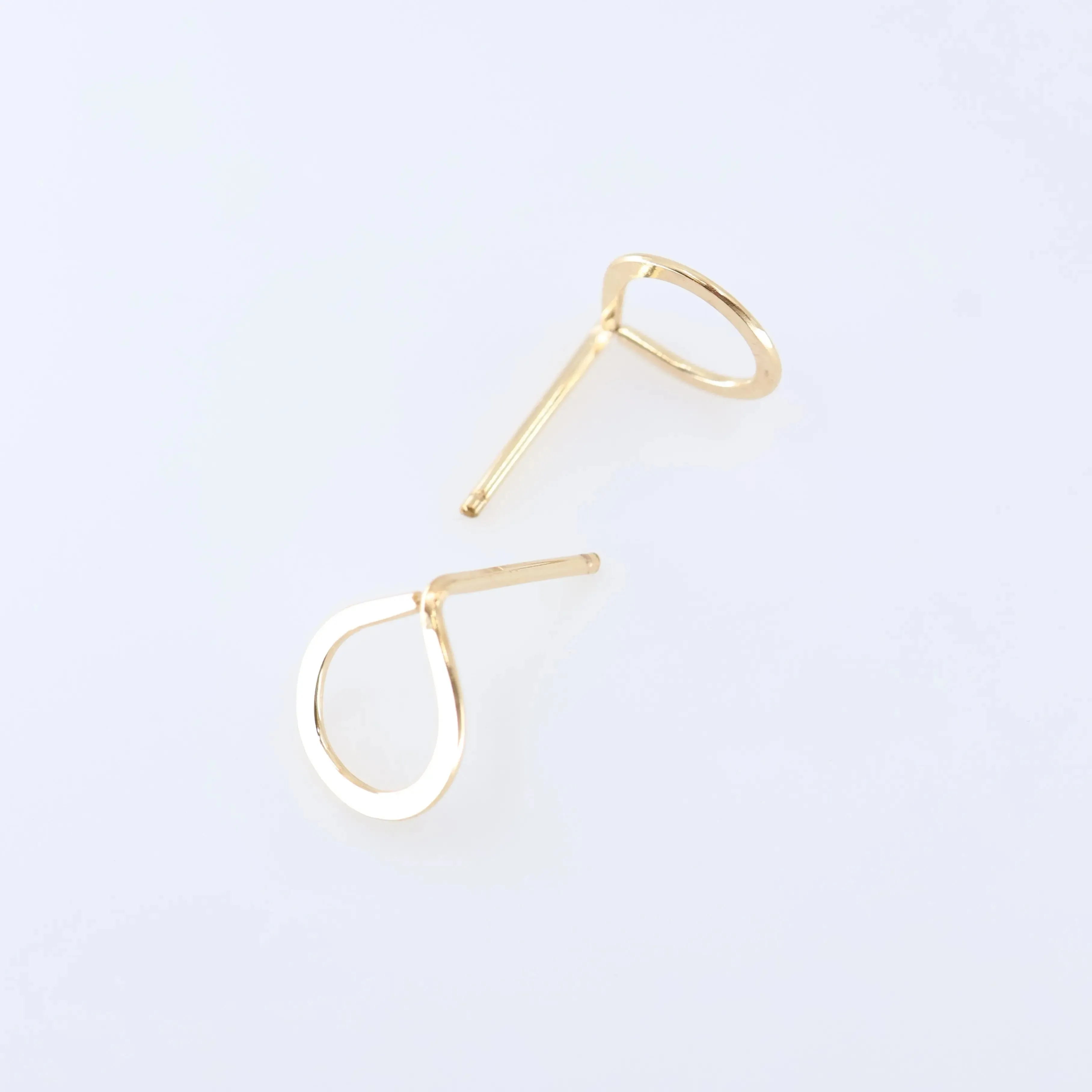 Forged Teardrop Stud Earrings