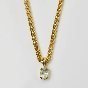 Garden Party Spiga Vintage Chain with Green Amethyst Star Set Pendant