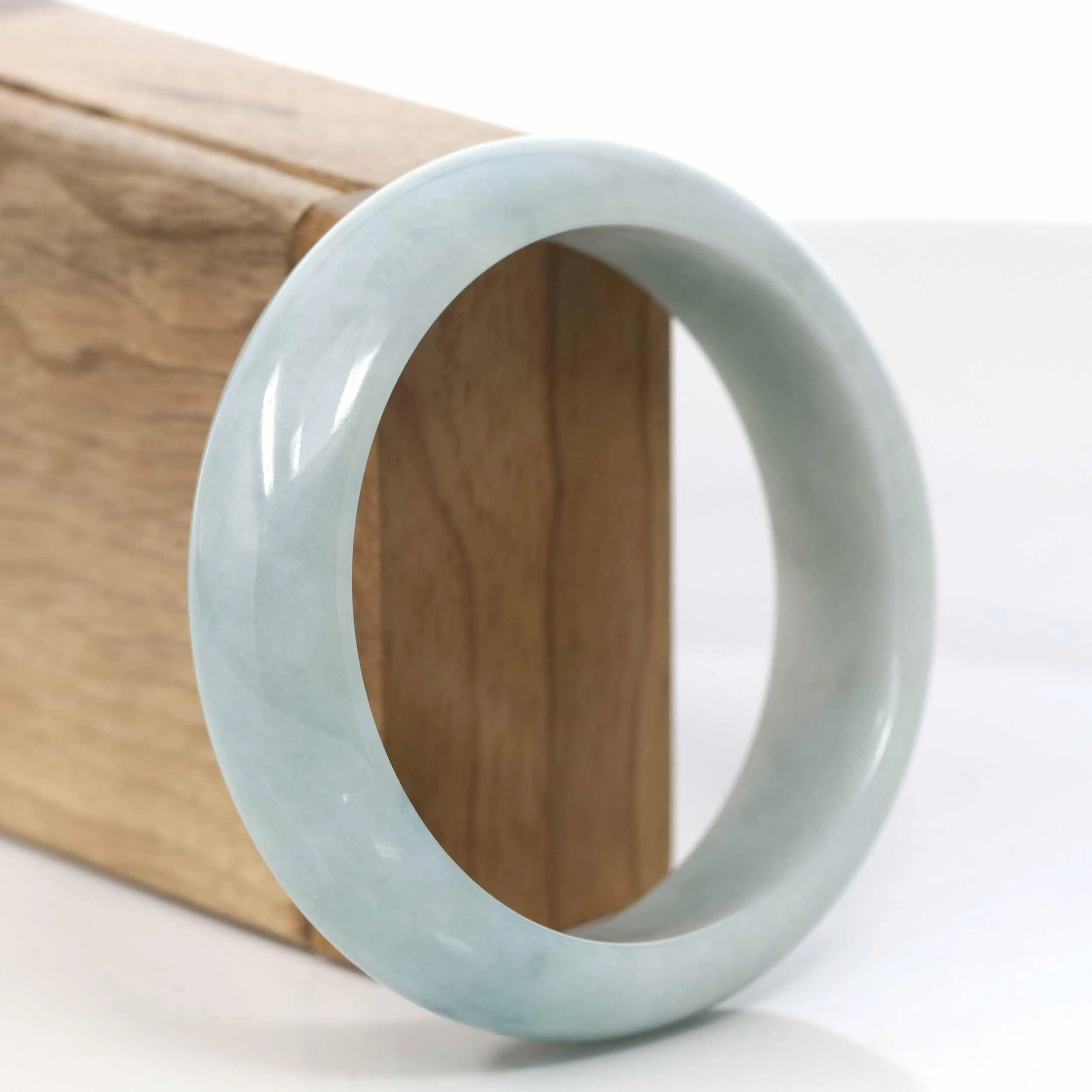 Genuine Burmese Jadeite Jade Bangle Bracelet (59.37 mm) #423