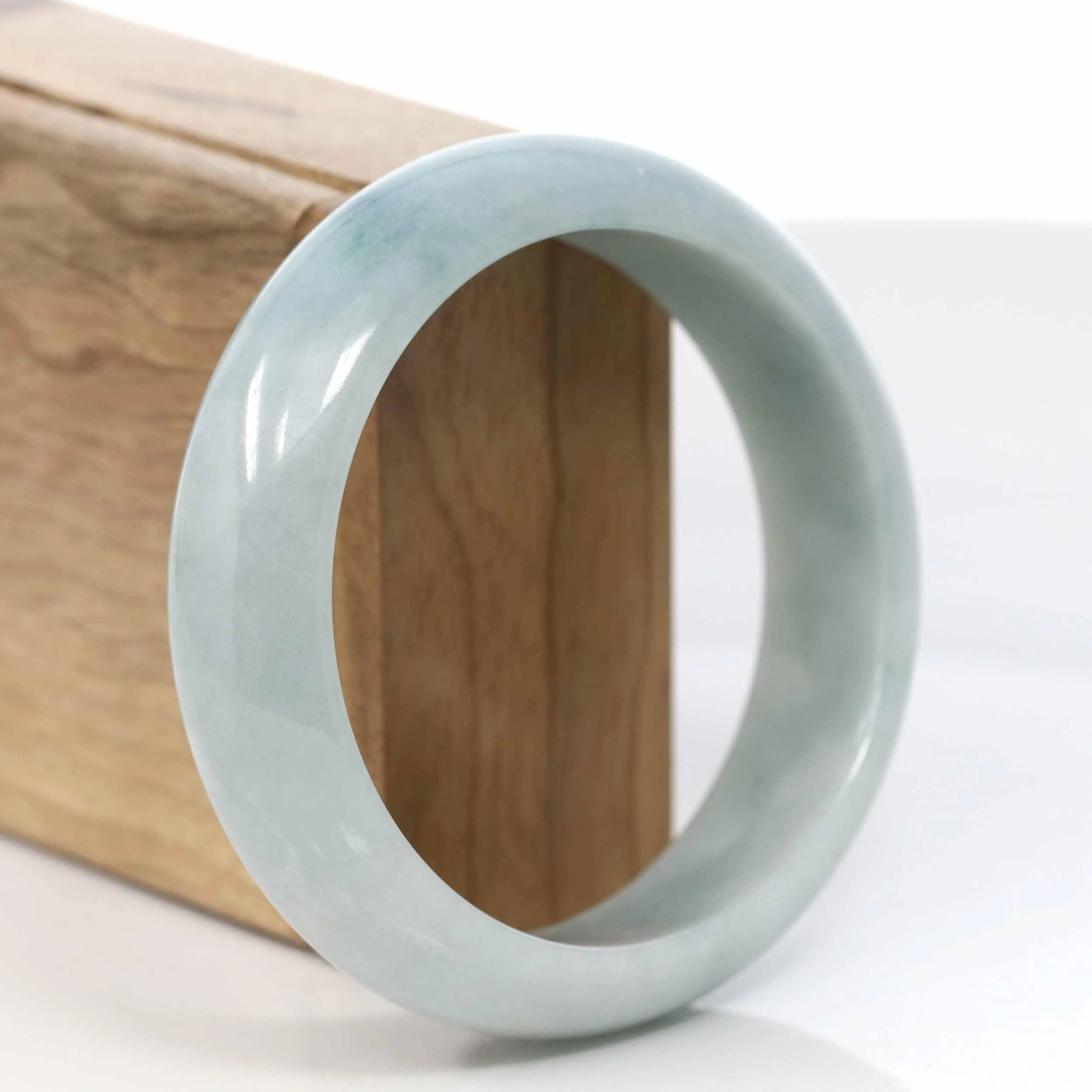 Genuine Burmese Jadeite Jade Bangle Bracelet (59.37 mm) #423