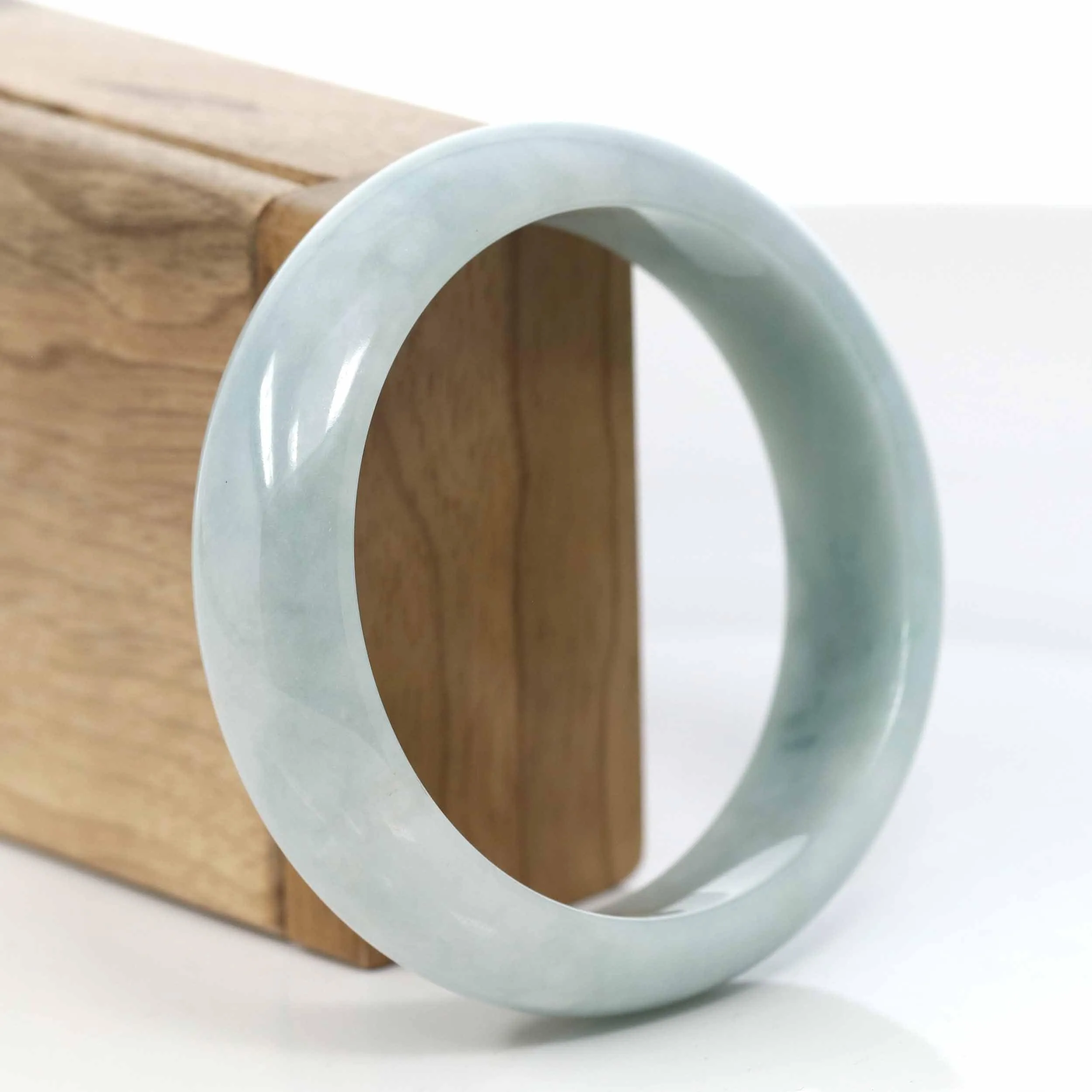 Genuine Burmese Jadeite Jade Bangle Bracelet (59.37 mm) #423