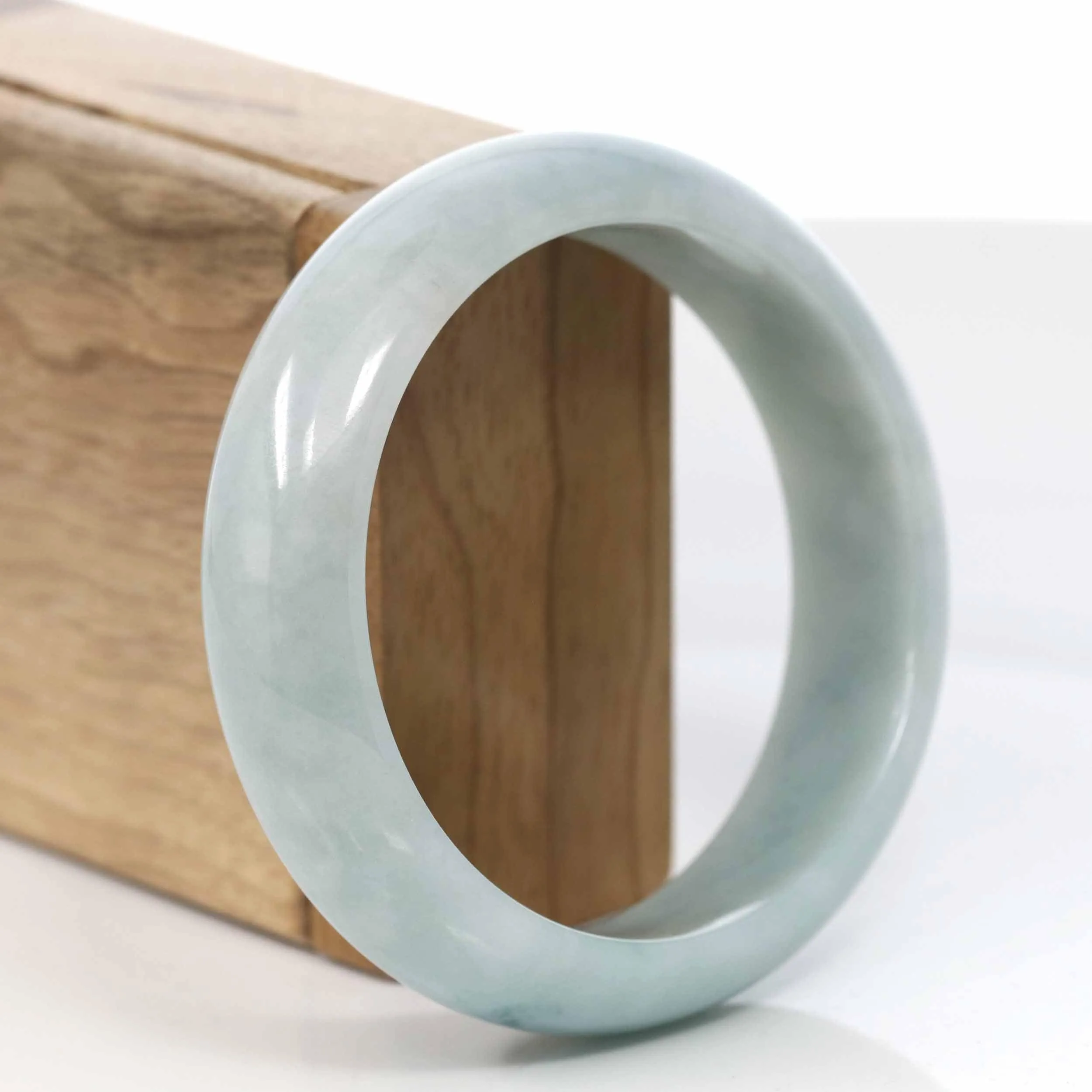 Genuine Burmese Jadeite Jade Bangle Bracelet (59.37 mm) #423