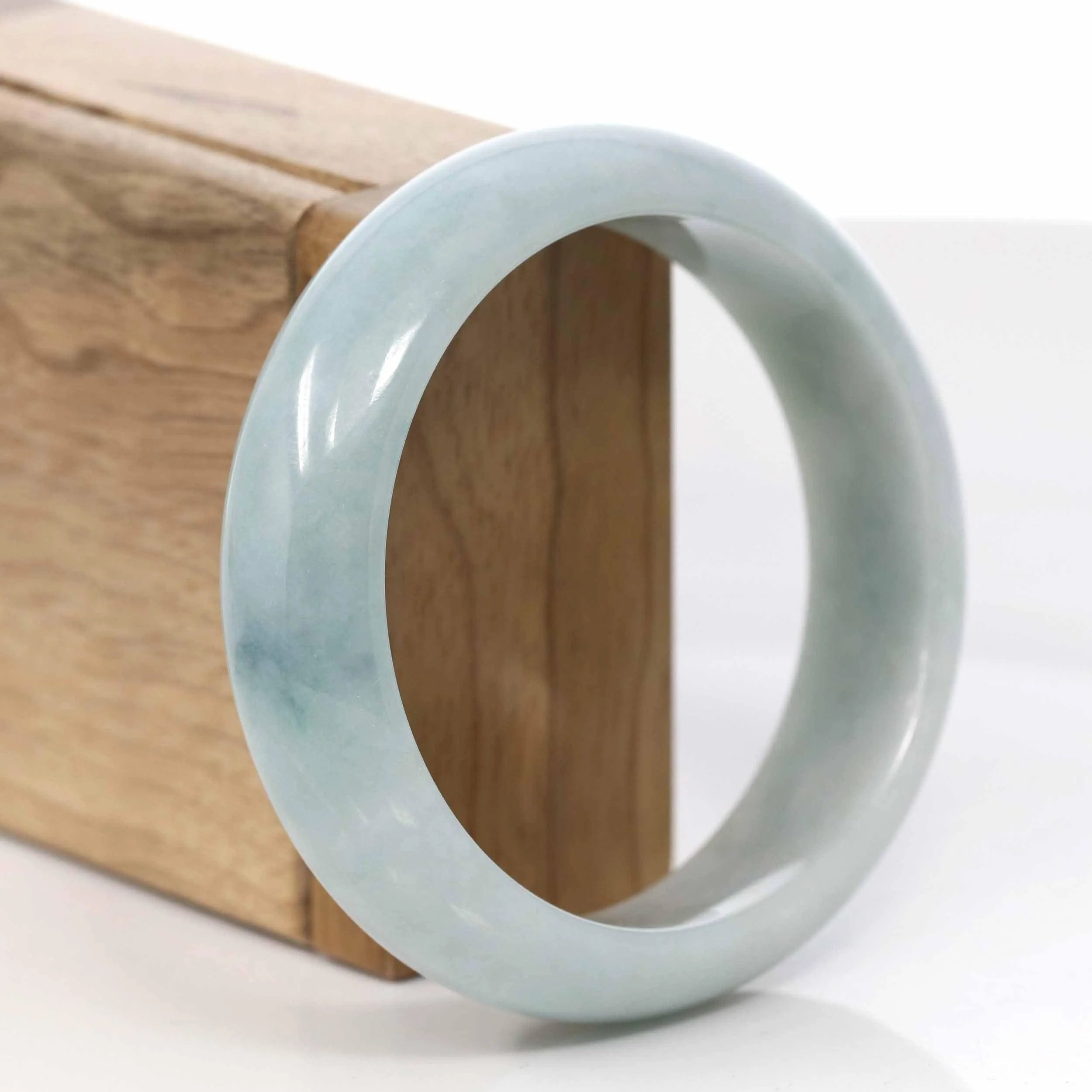 Genuine Burmese Jadeite Jade Bangle Bracelet (59.37 mm) #423