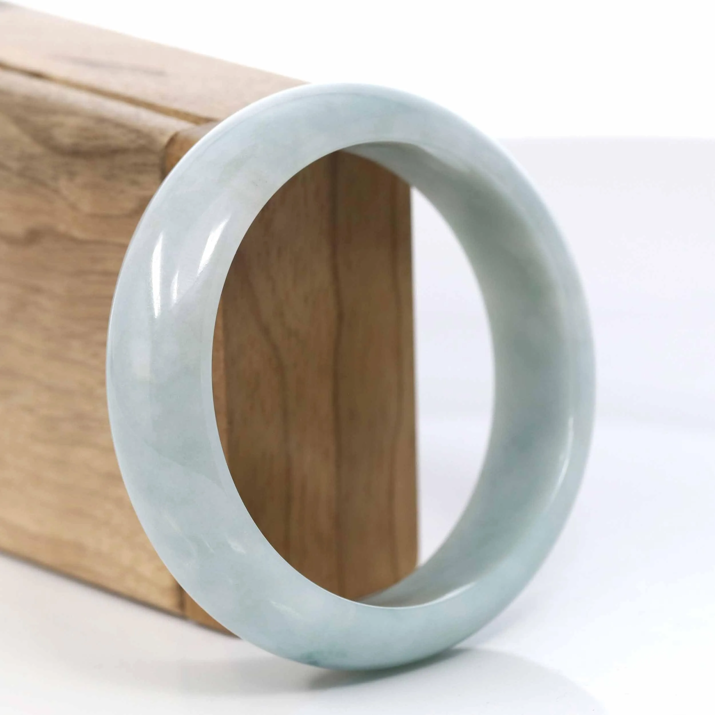 Genuine Burmese Jadeite Jade Bangle Bracelet (59.37 mm) #423