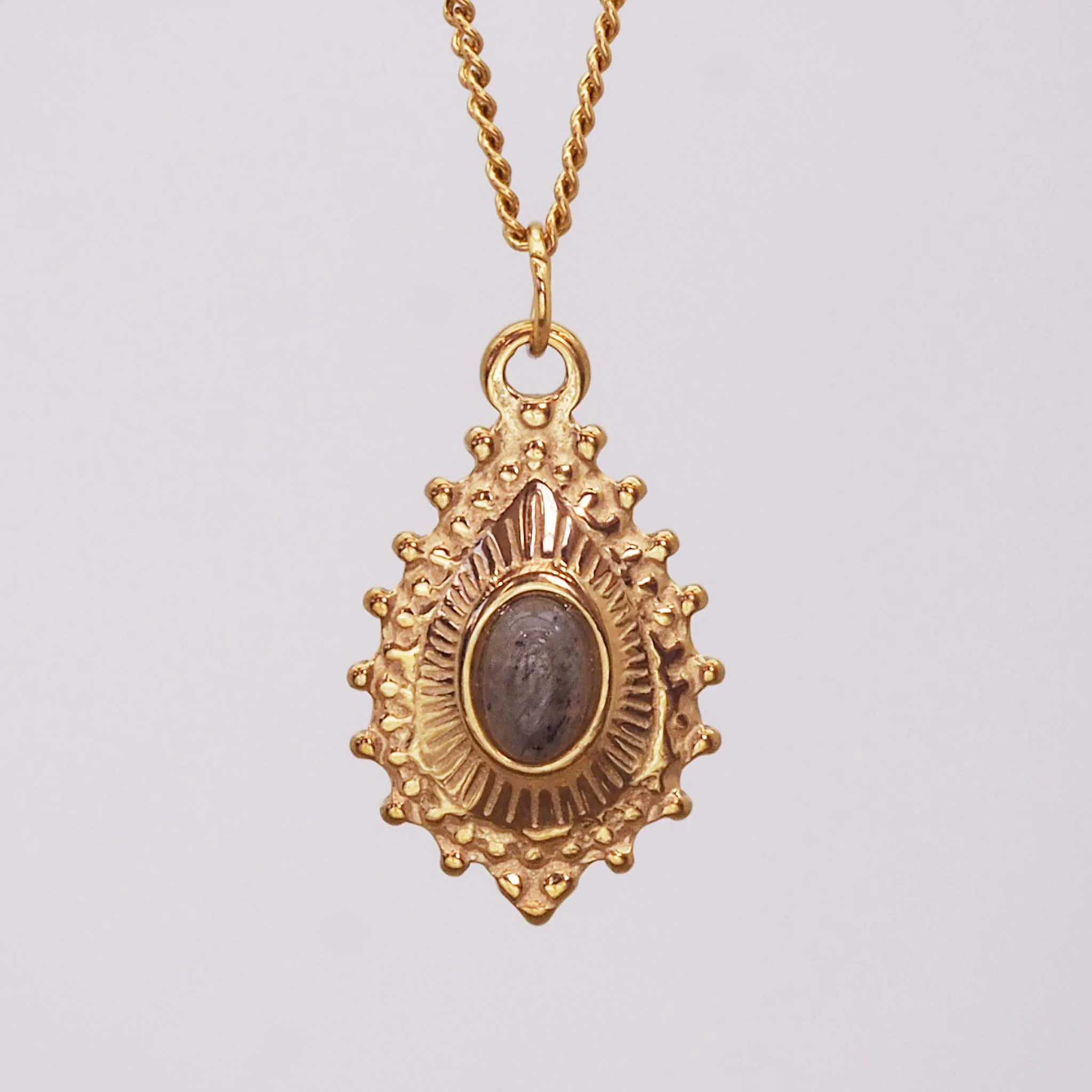 Gold Gemstone Necklace