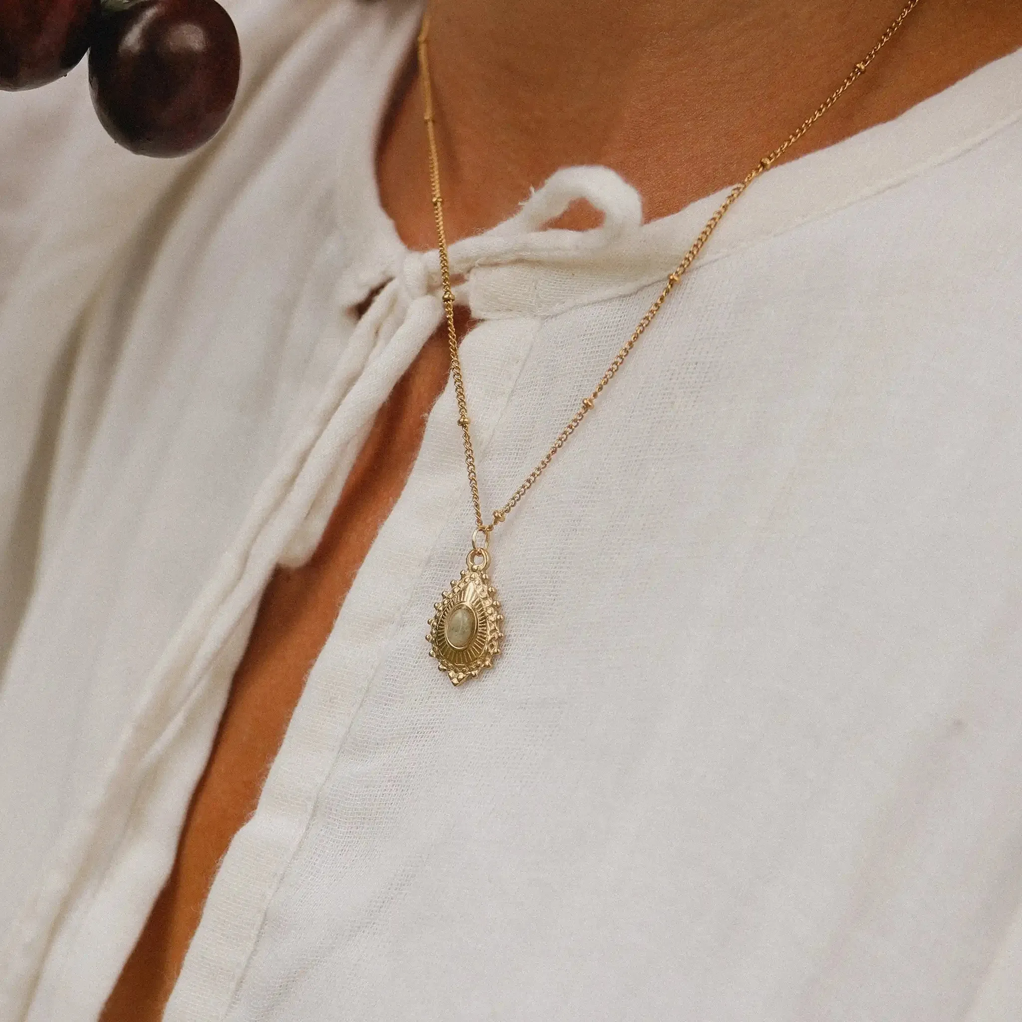 Gold Gemstone Necklace