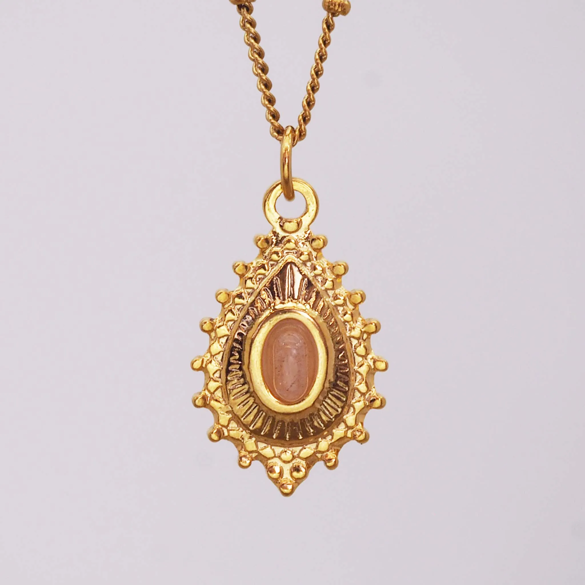 Gold Gemstone Necklace
