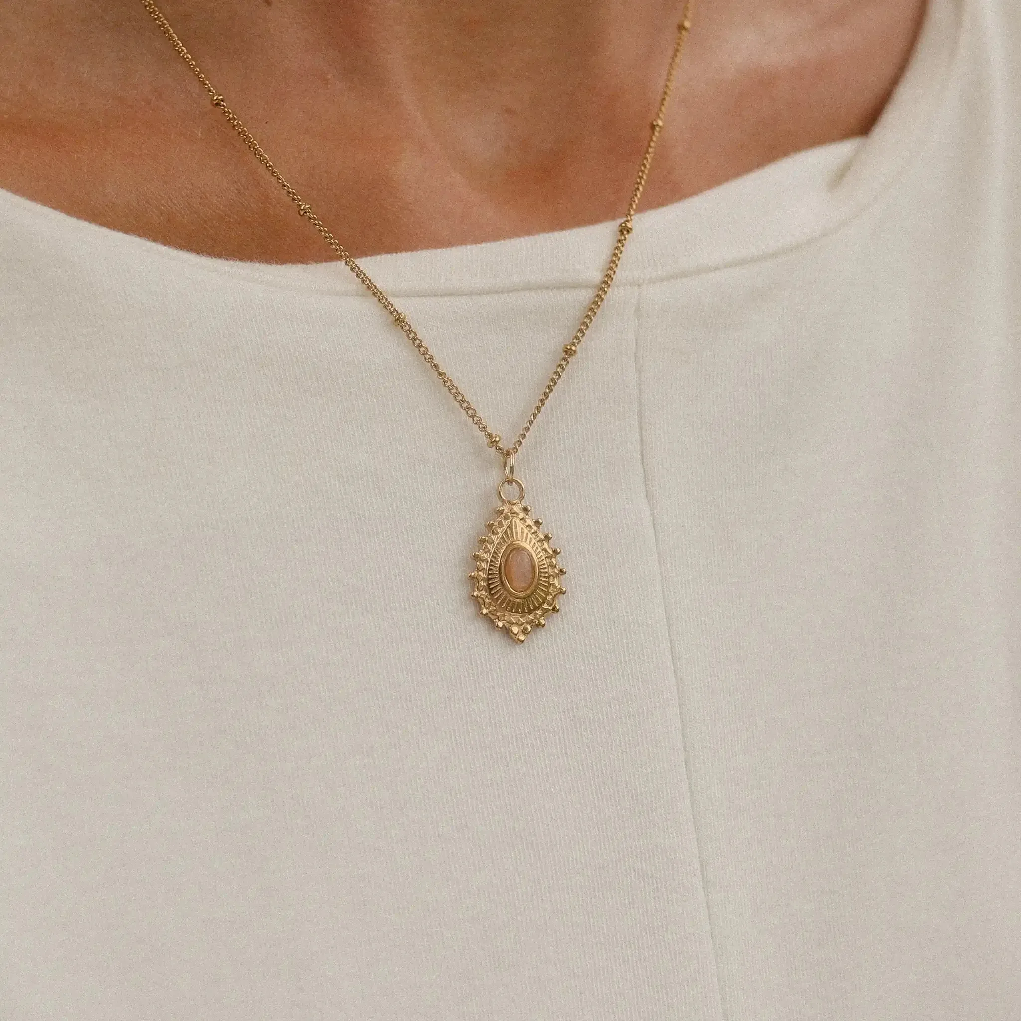 Gold Gemstone Necklace