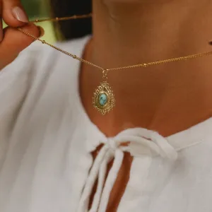 Gold Gemstone Necklace