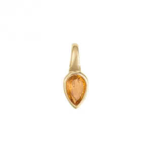 Gold Plated Birthstone November Citrine Pendant P5224