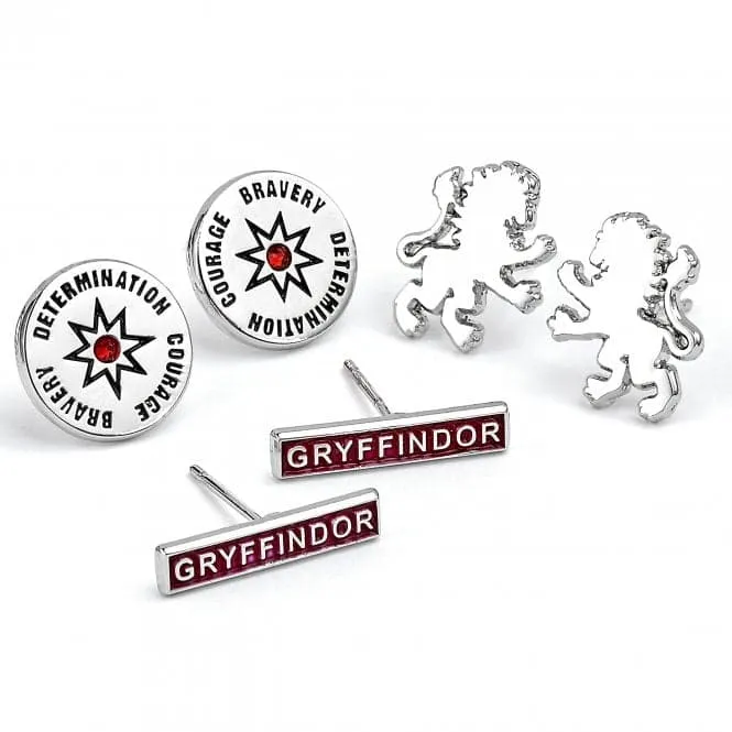 Gryffindor Set of 3 Stud Earrings