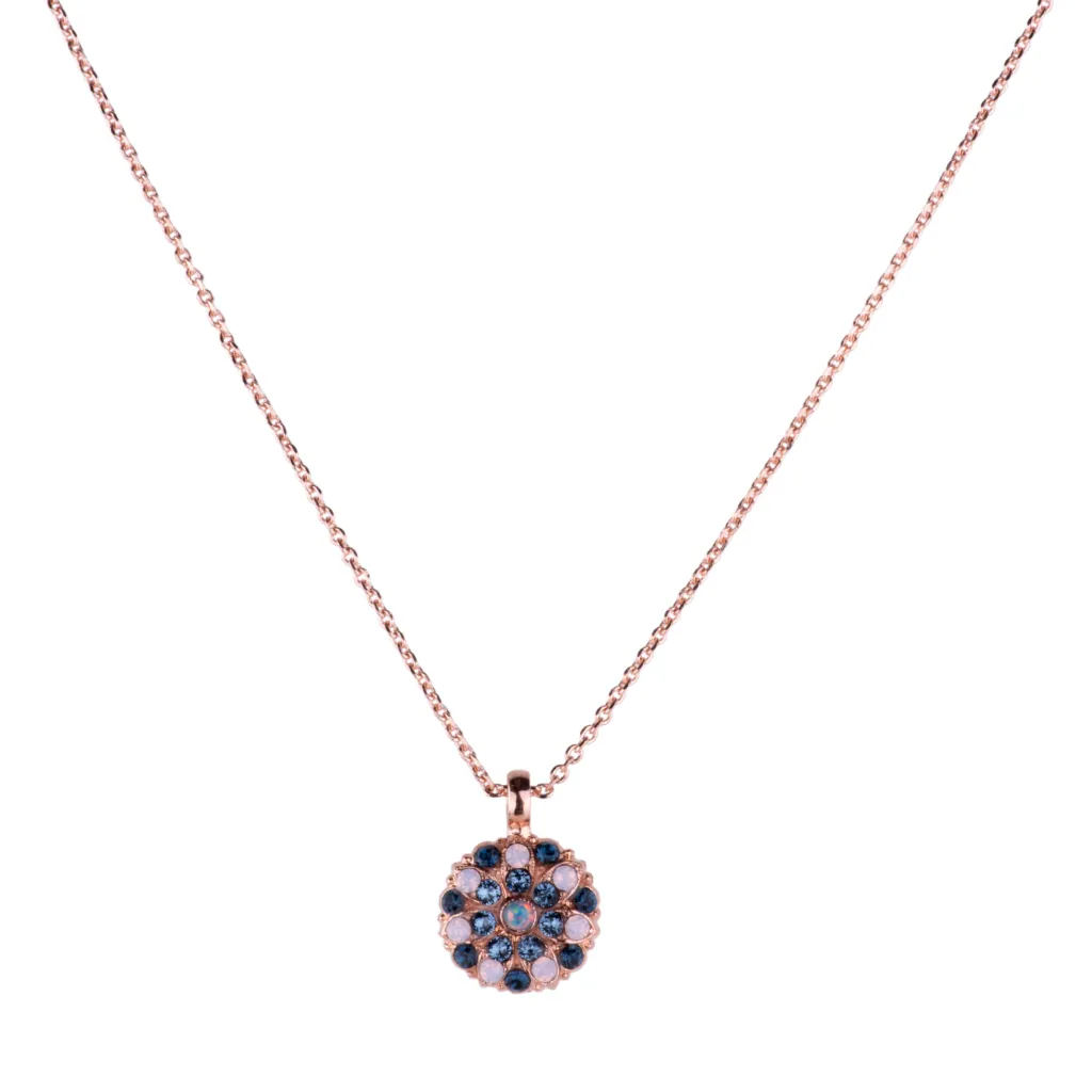 Guardian Angel Pendant in "Blue Morpho" - Rose Gold