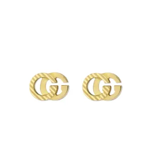 Gucci 18K Yellow Gold 7mm Running G Stud Earrings