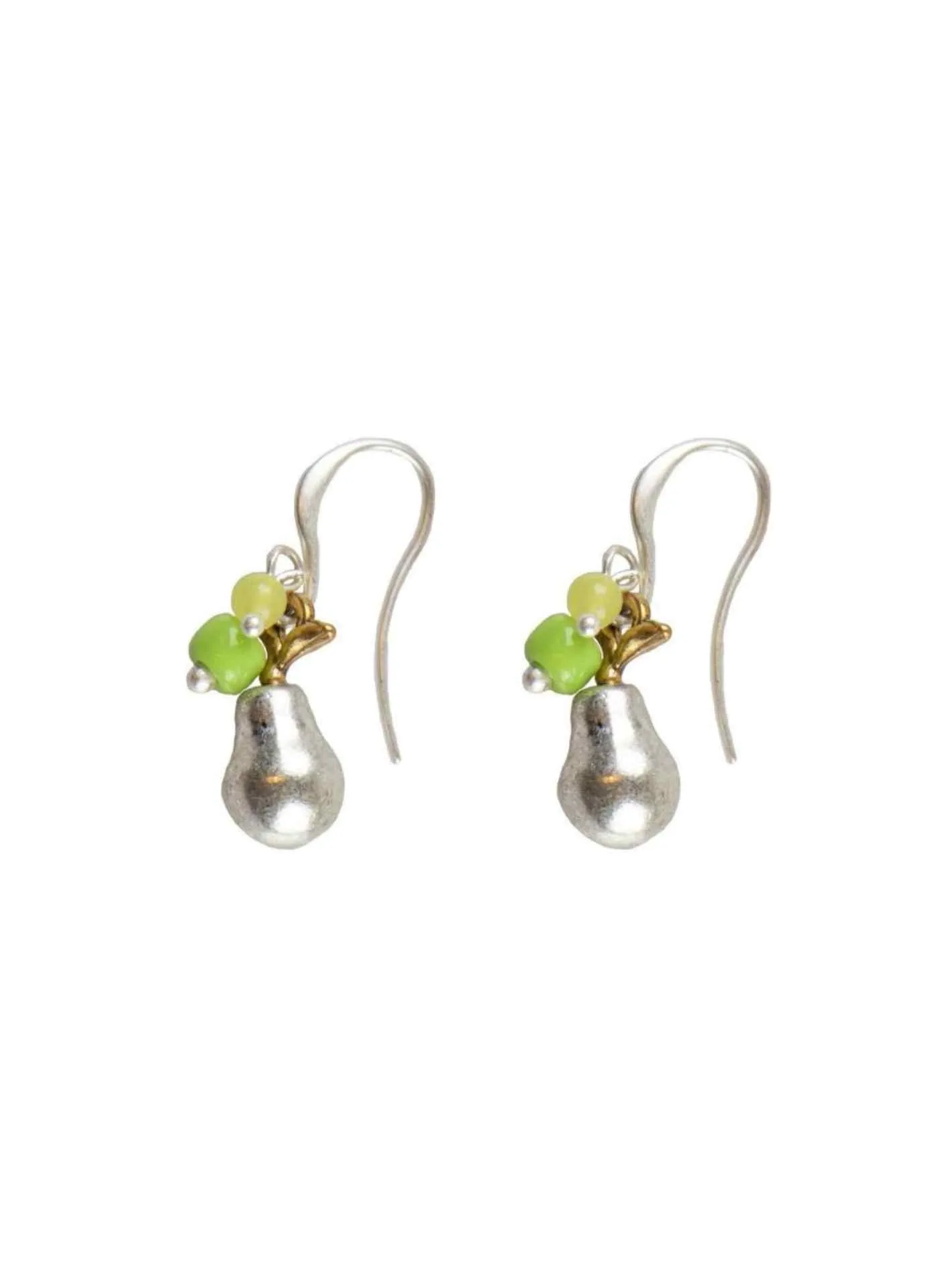 Hultquist Silver Pear Drop Charm Earrings