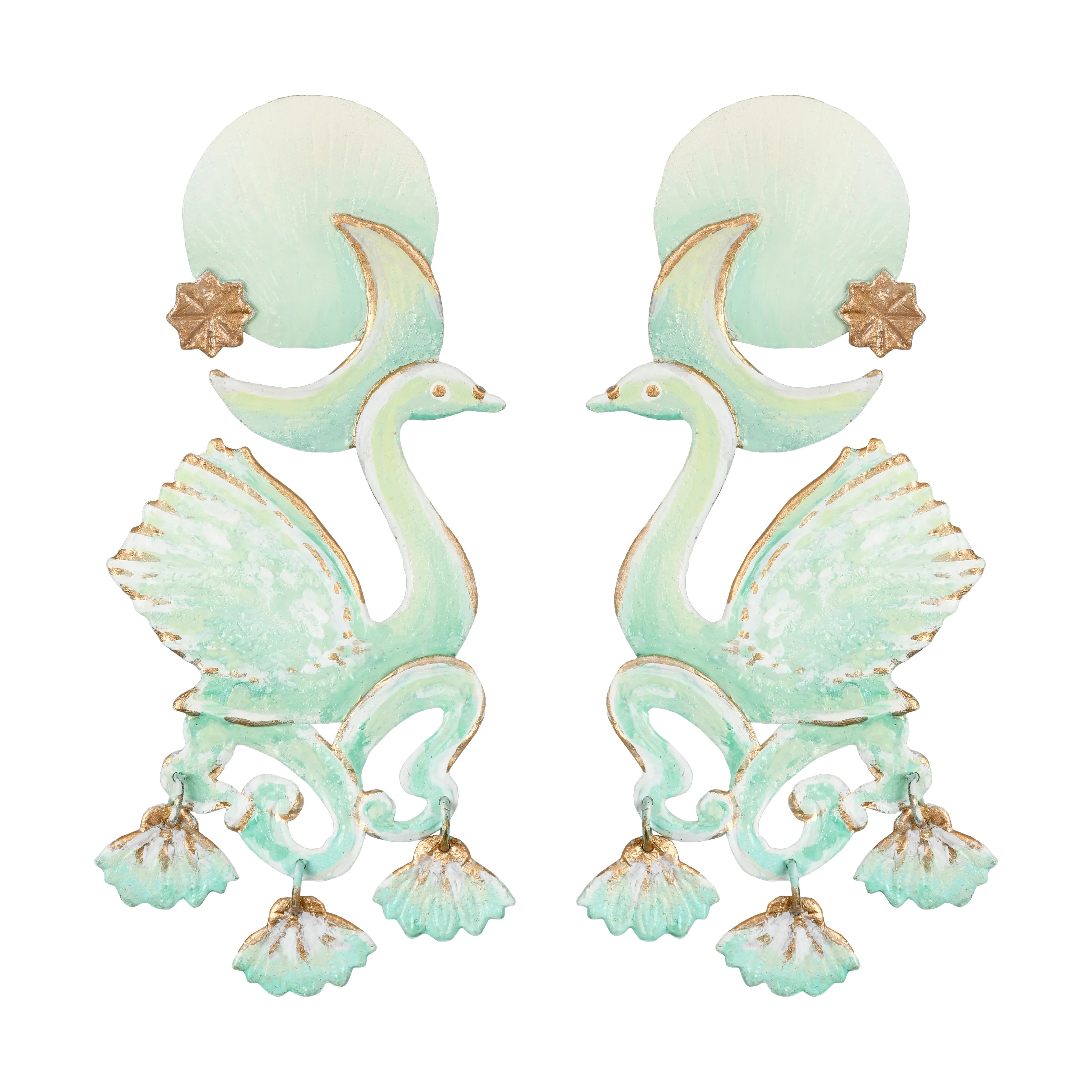 Jade Cygnet Earrings