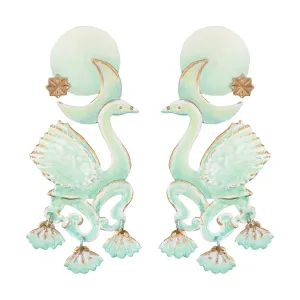 Jade Cygnet Earrings