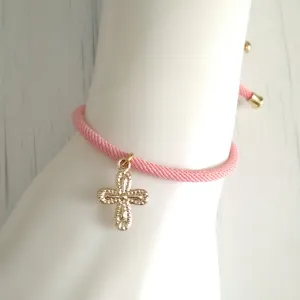 Jenny Cross Corded Slider Bracelet