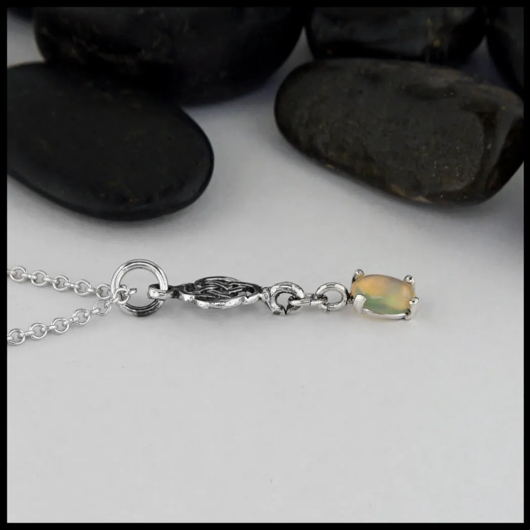 Josephine's Knot Pendant with Opal