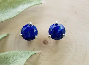 Lapis Lazuli Earrings; Natural Untreated Afghanistan Lapis; 1.555cts