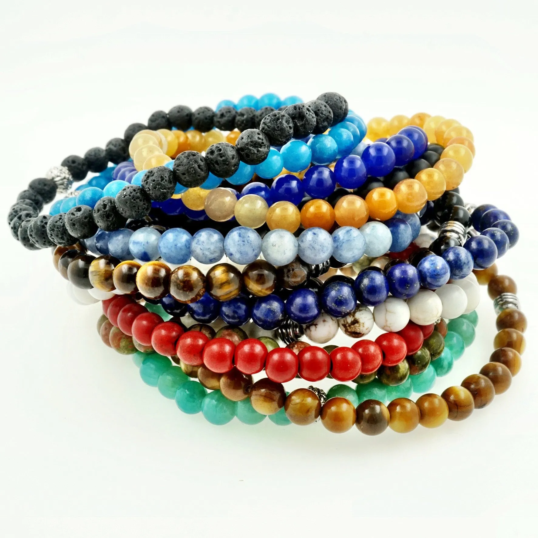 Lapiz Lazuli 6mm Beaded Bracelet