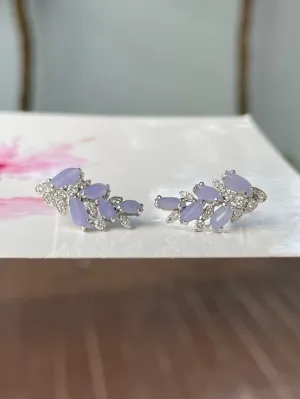 Lavender Jadeite Earrings (NJE204)