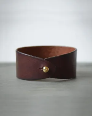 Leather Wrap Bracelet / Cognac
