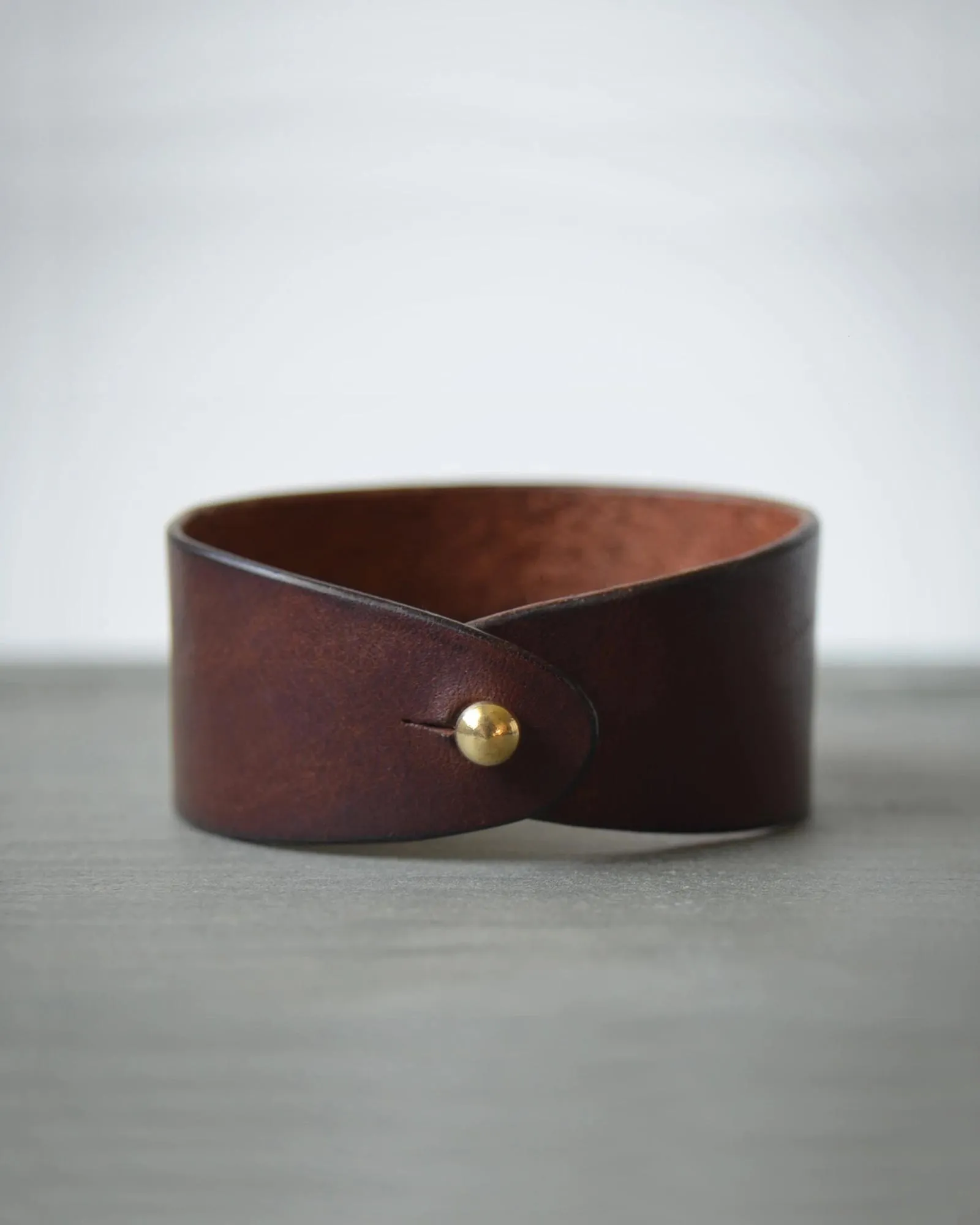 Leather Wrap Bracelet / Cognac