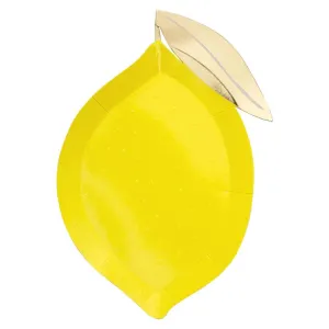 Lemon Shaped Paper Plates