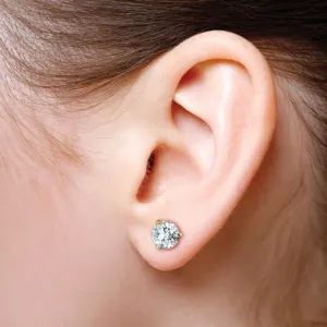 Limited 0.25CT Round Cut Diamond Stud Earrings in 14KT Yellow Gold