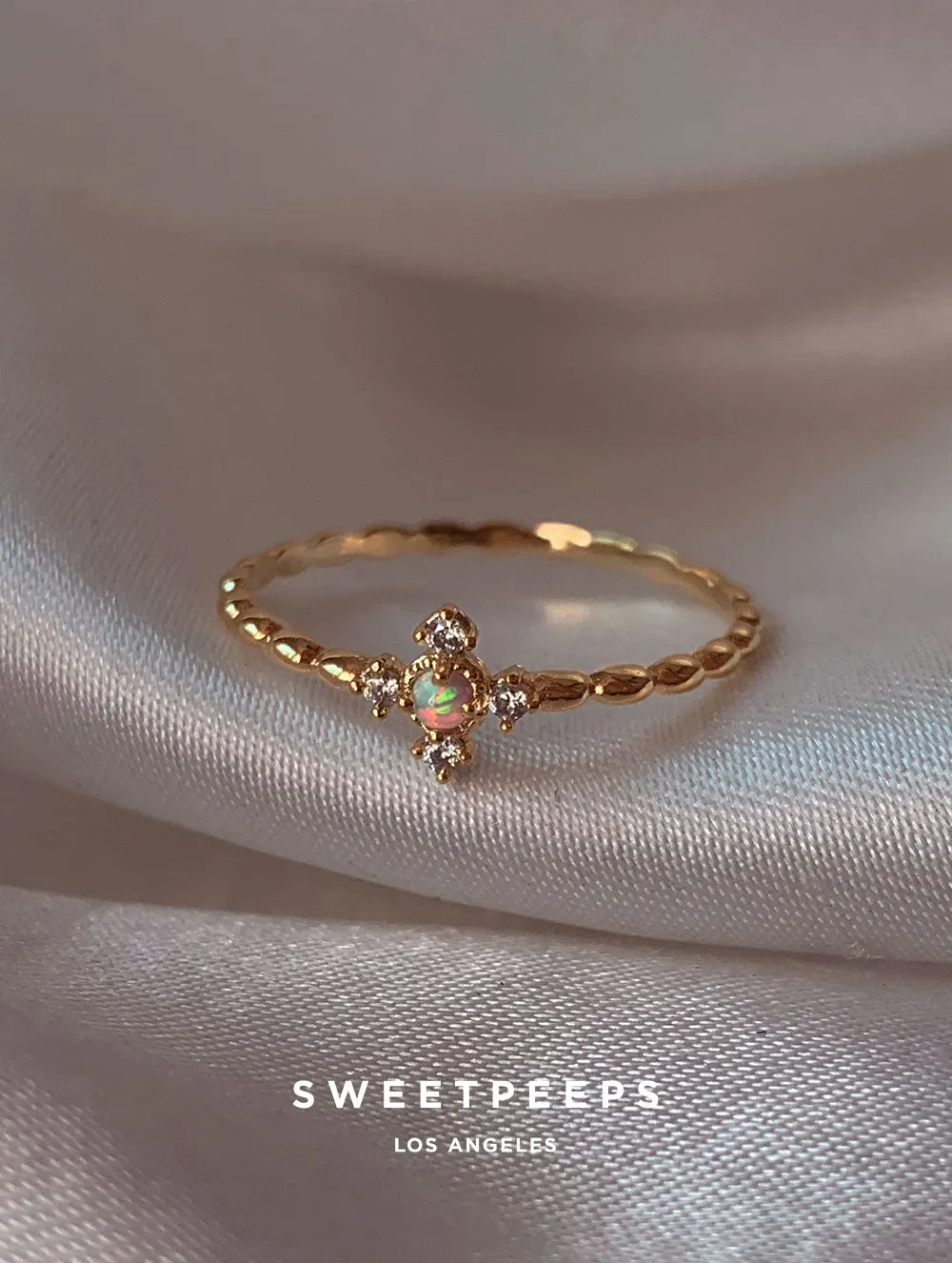 Magdalen Opal Ring