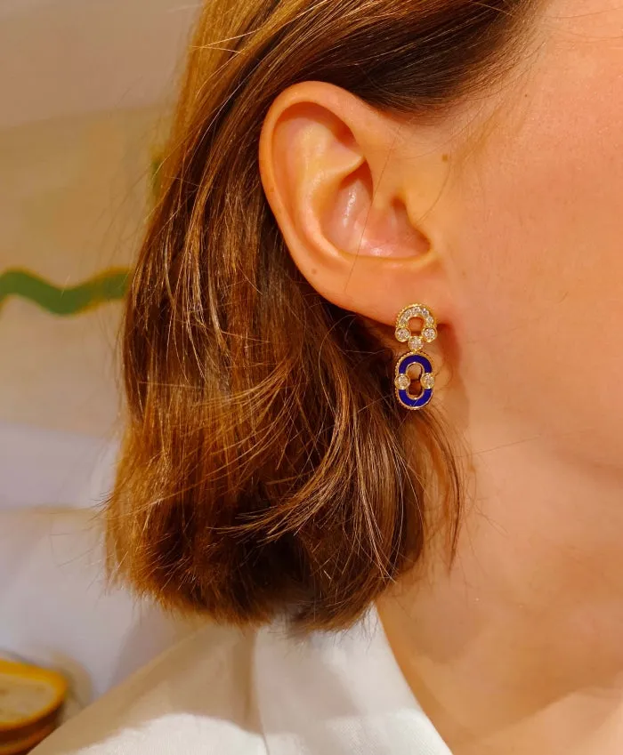 Magnetic Solo Earrings Lapis Lazuli