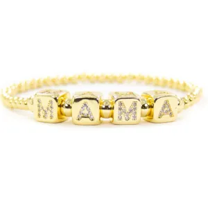 Mama Pave Gold Bracelet