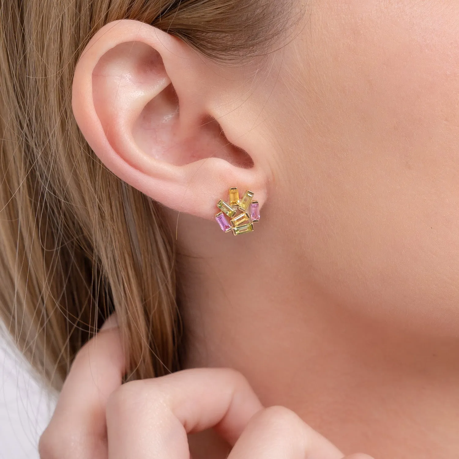 Medium Jubilation Studs: Lapis