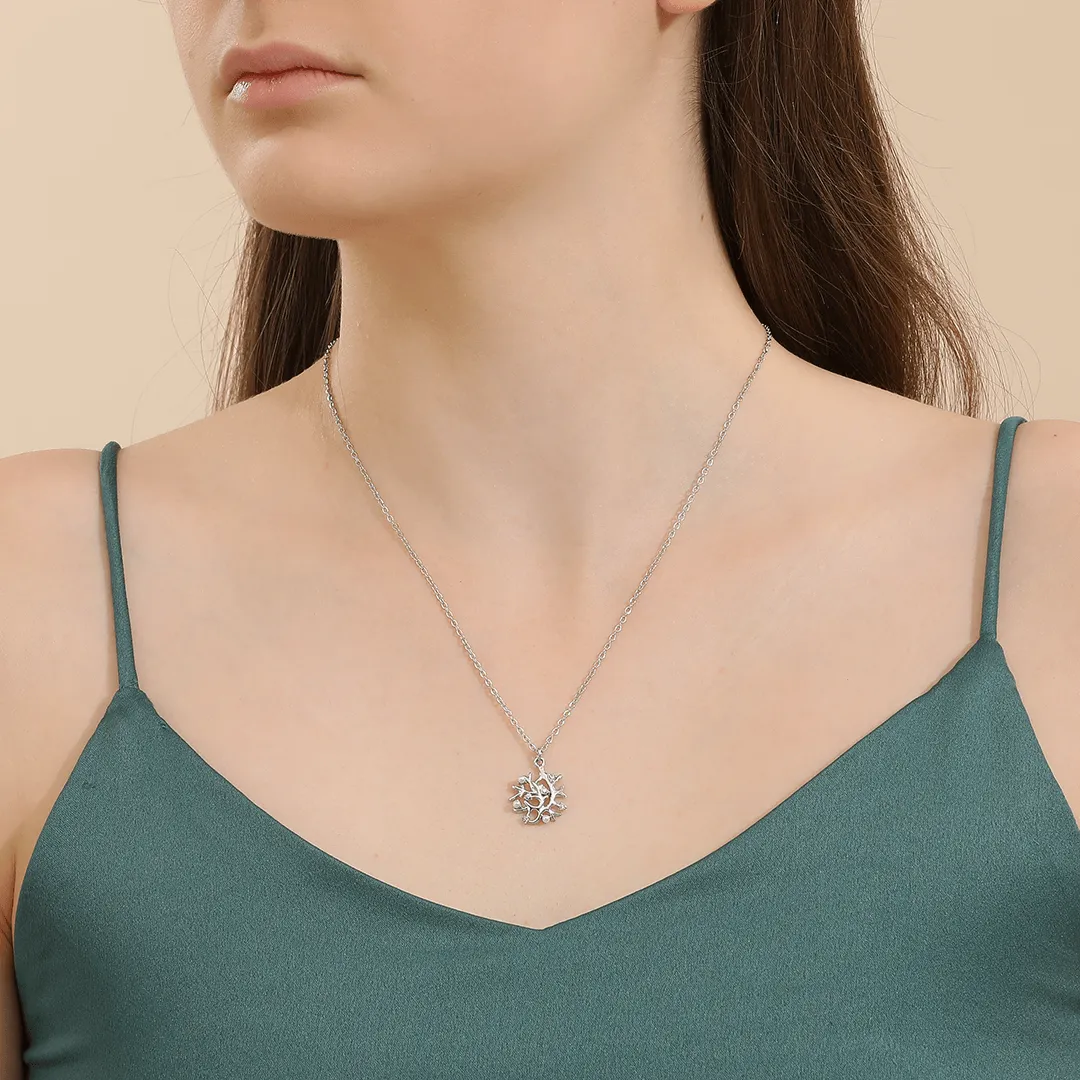 Memories: "I REEFY MISS YOU" | Coral Necklace | White Gold-Plated