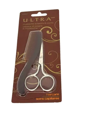 Mustache Scissors and Comb Set