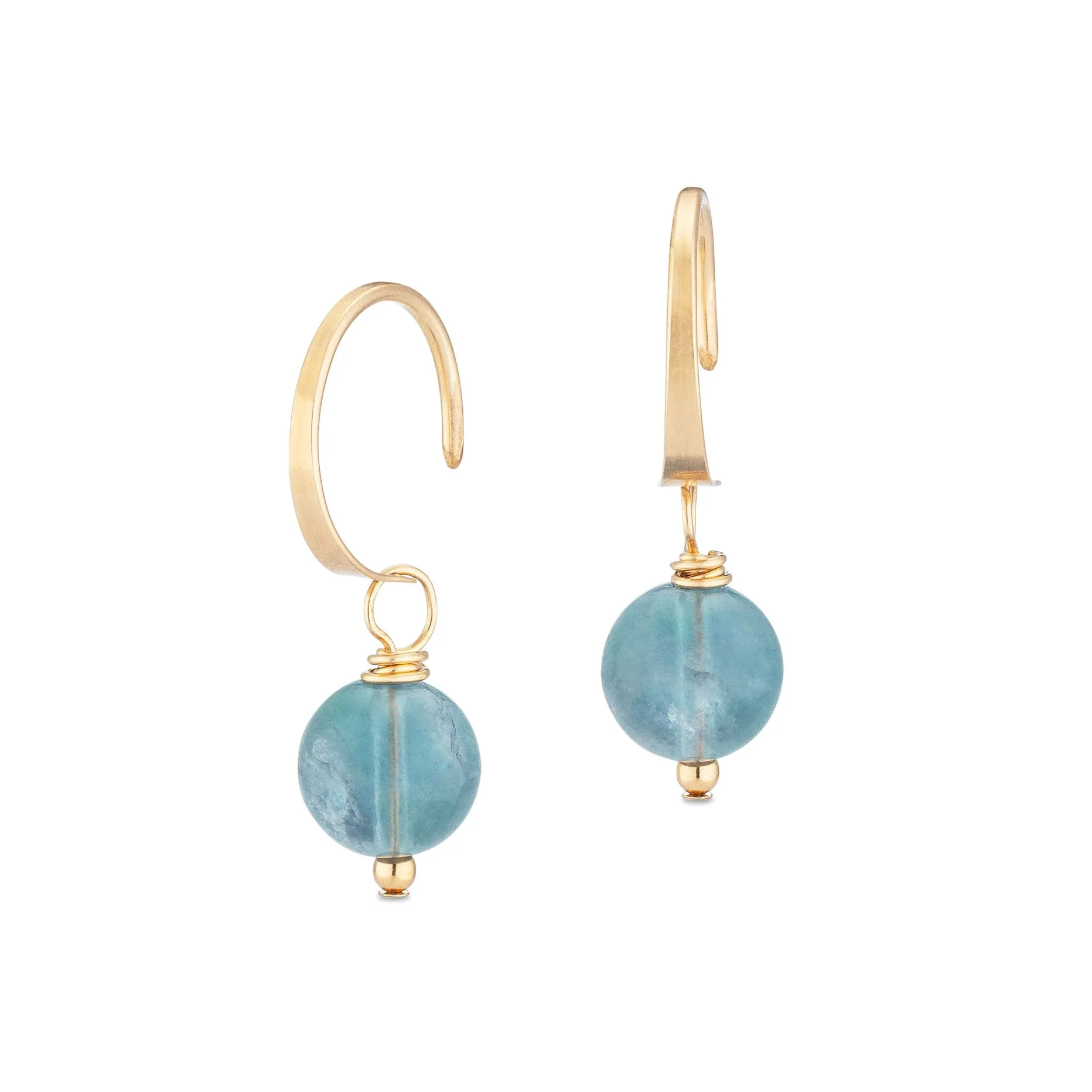 NEW! Ella Handmade Gemstone Huggie Hoops in Gold Filled by Freshie & Zero