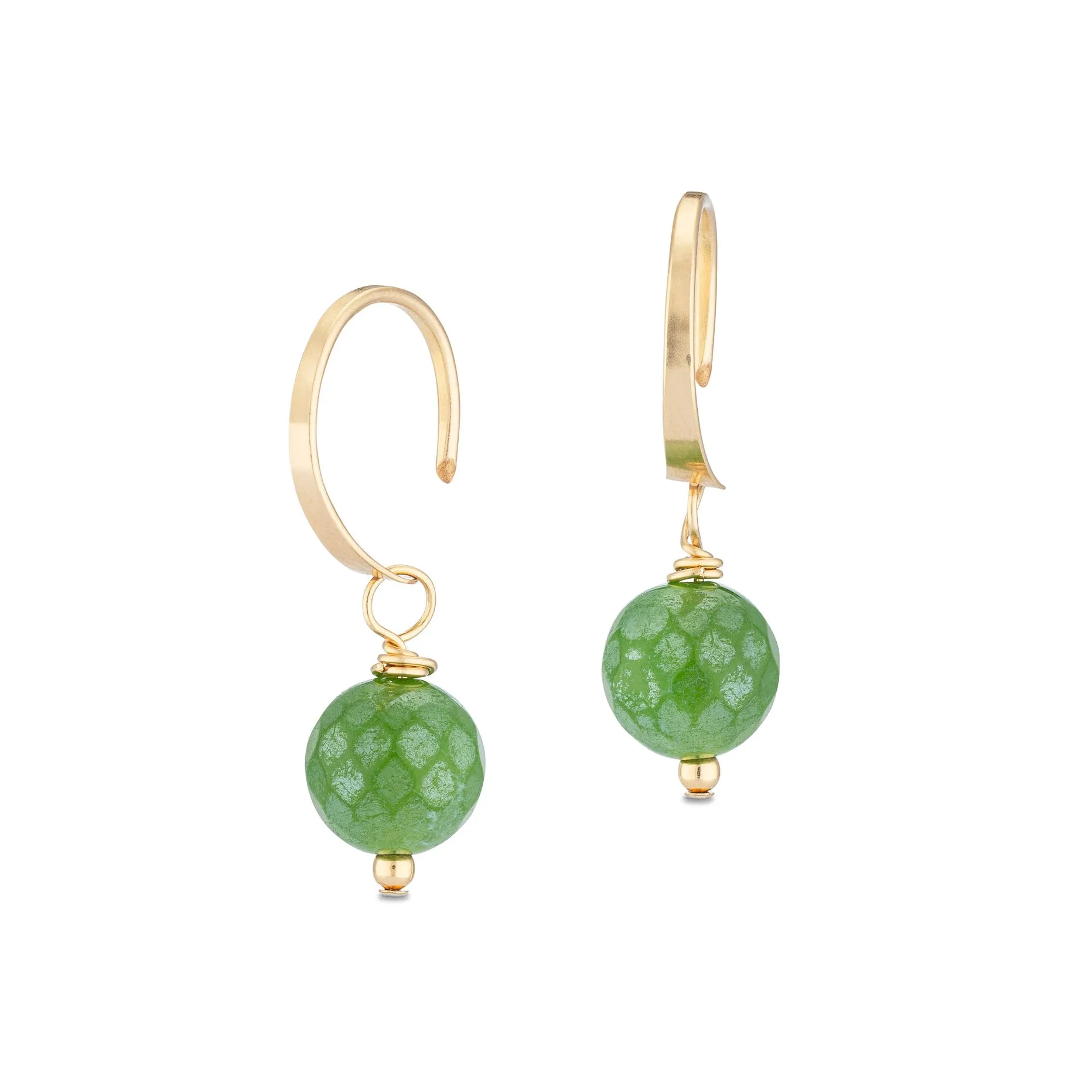 NEW! Ella Handmade Gemstone Huggie Hoops in Gold Filled by Freshie & Zero
