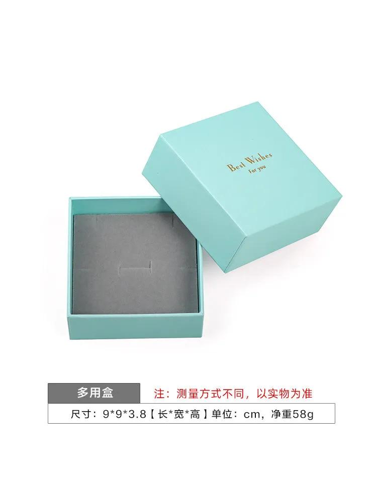 New Japanese And Korean Style Jewelry Box Ring Necklace Ear Stud Box Fashion Jewelry Storage Box Blue And Green Bracelet Box Wholesale