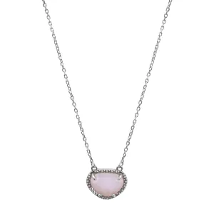 October Birthstone Necklace opal silver gold