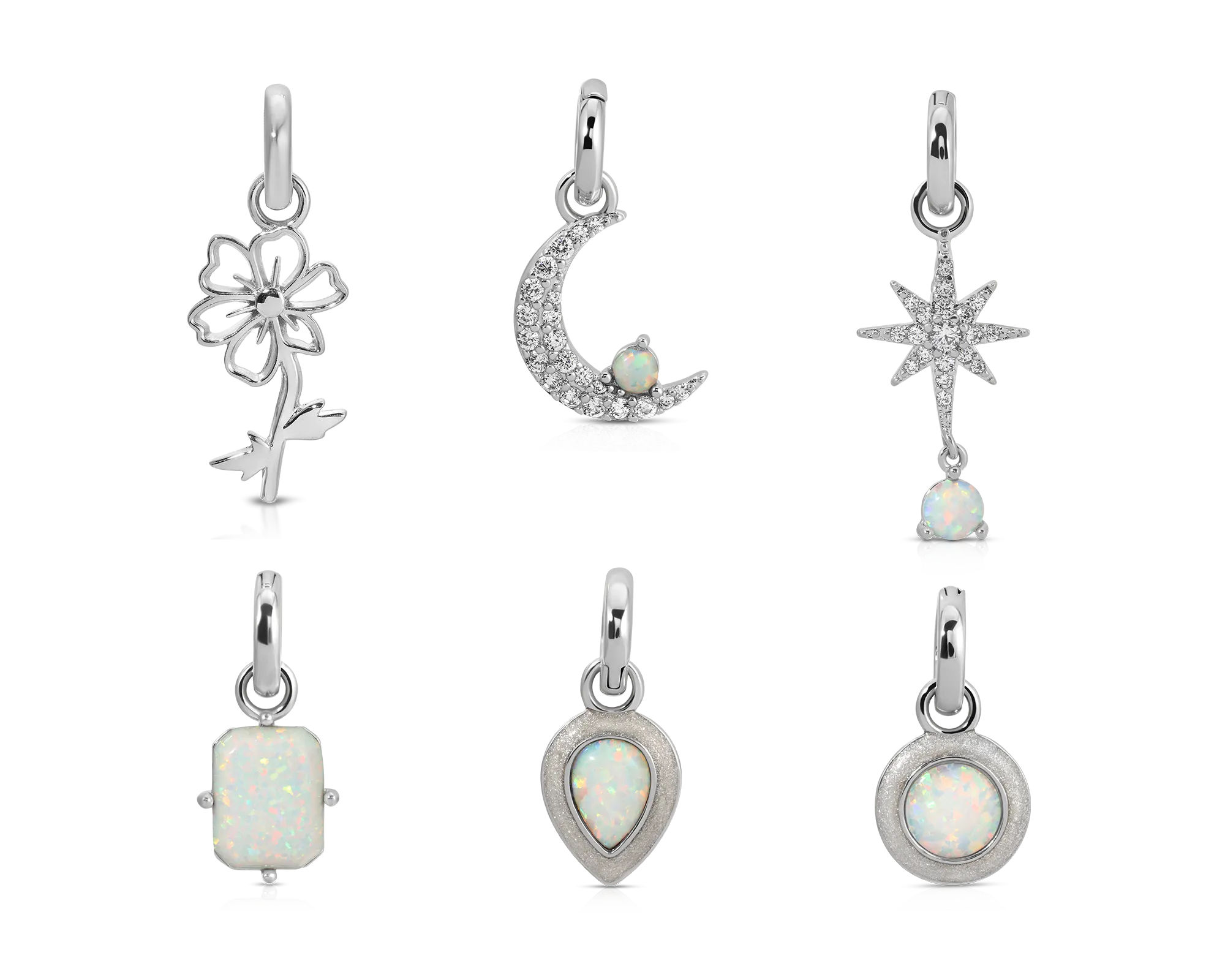 October Opal Birthstone Charm - Jewel Candle