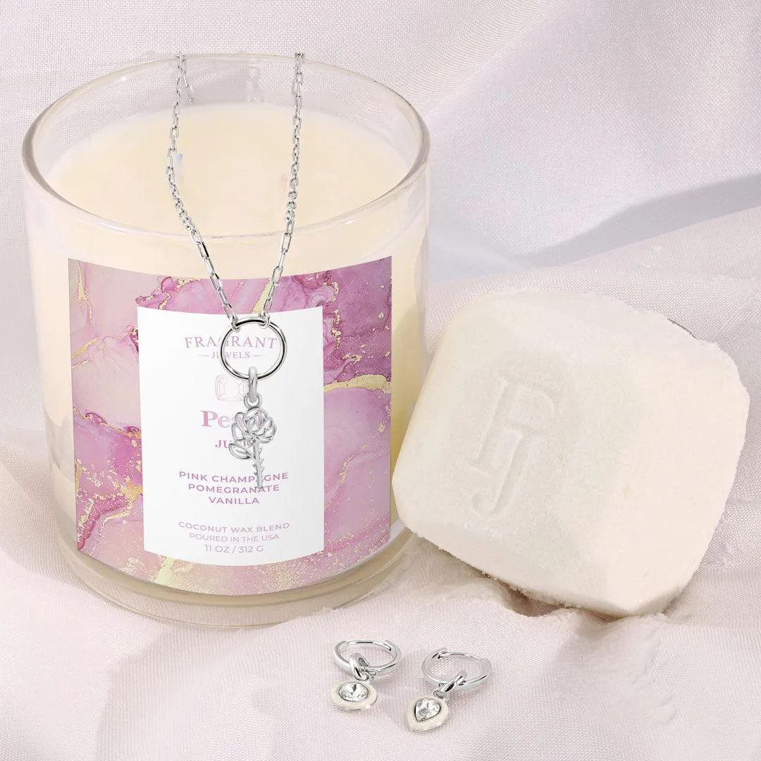 October Opal Birthstone Charm - Jewel Candle