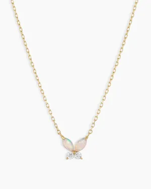 Opal Butterfly Necklace