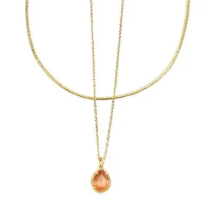Open Box - Kendra Scott Sami Catseye Multi-Strand Necklace - Coral Catseye