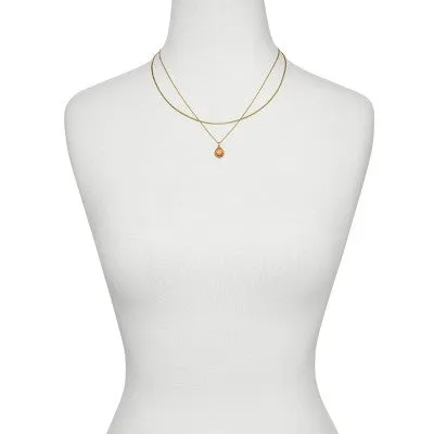 Open Box - Kendra Scott Sami Catseye Multi-Strand Necklace - Coral Catseye