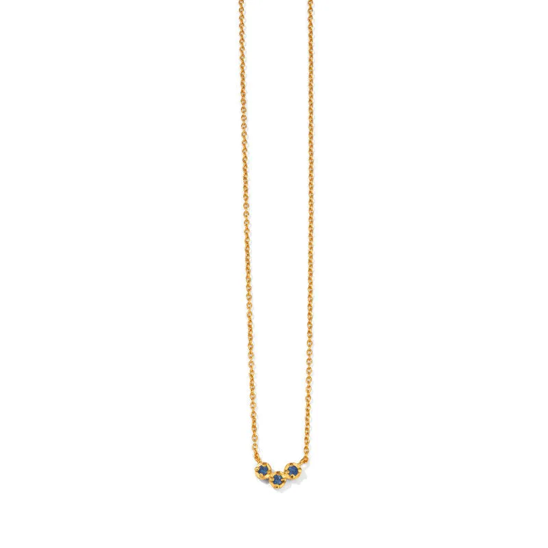 Orion Necklace, Blue Sapphire, 9kt Yellow Gold