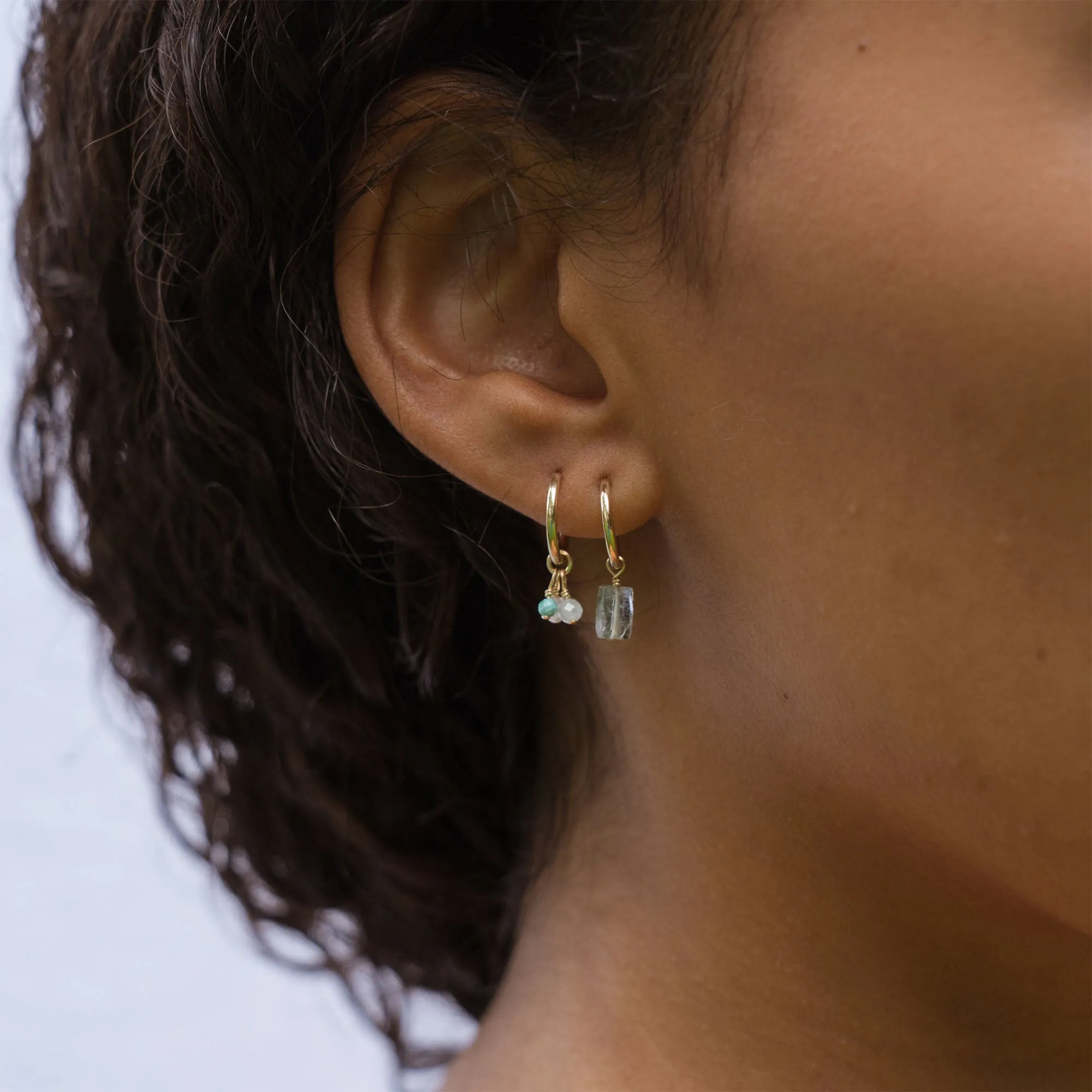 Palette bunch charm earring gold filled