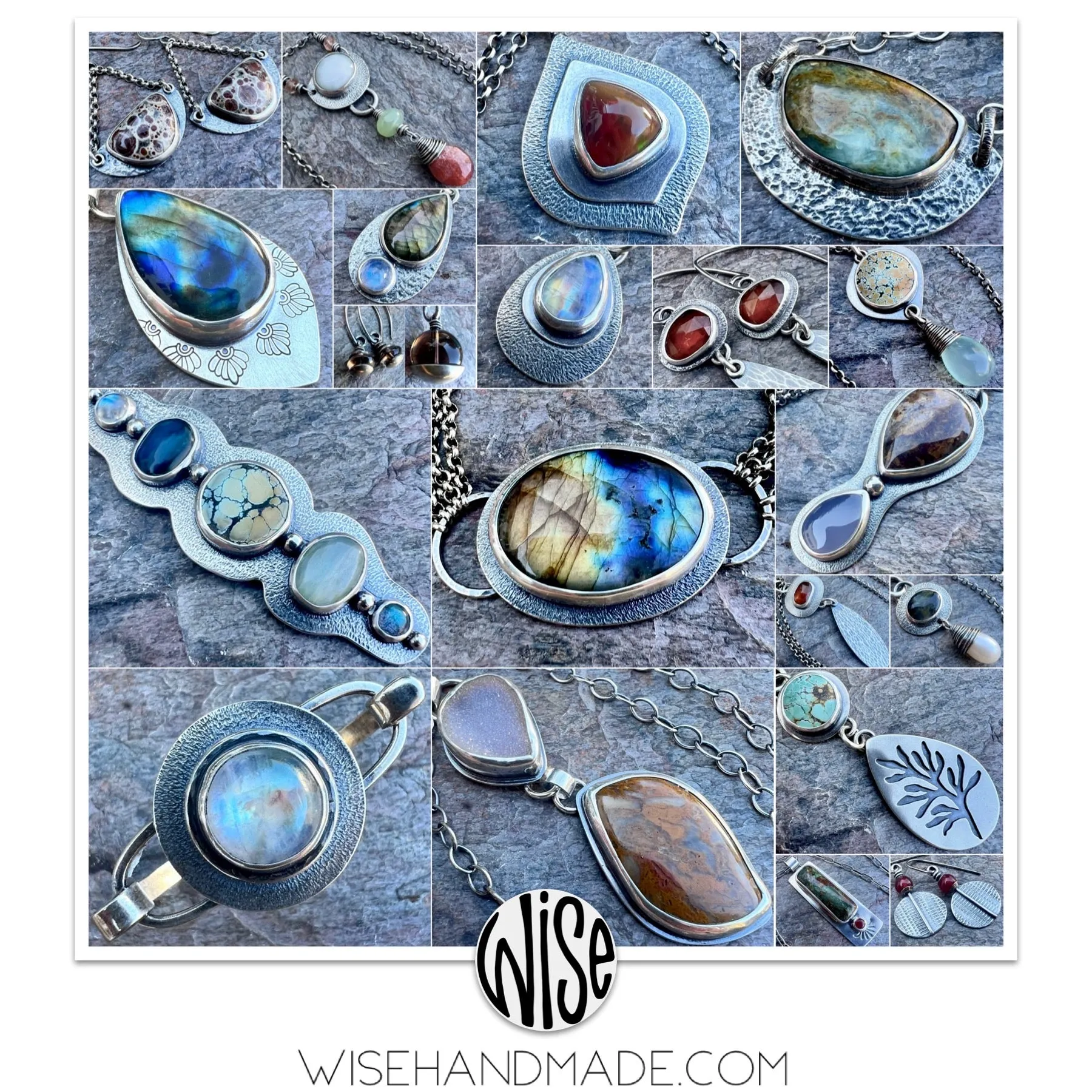 Peruvian Opal Sterling Silver Necklace - Handmade One-of-a-kind Pendant on Sterling Silver Chain