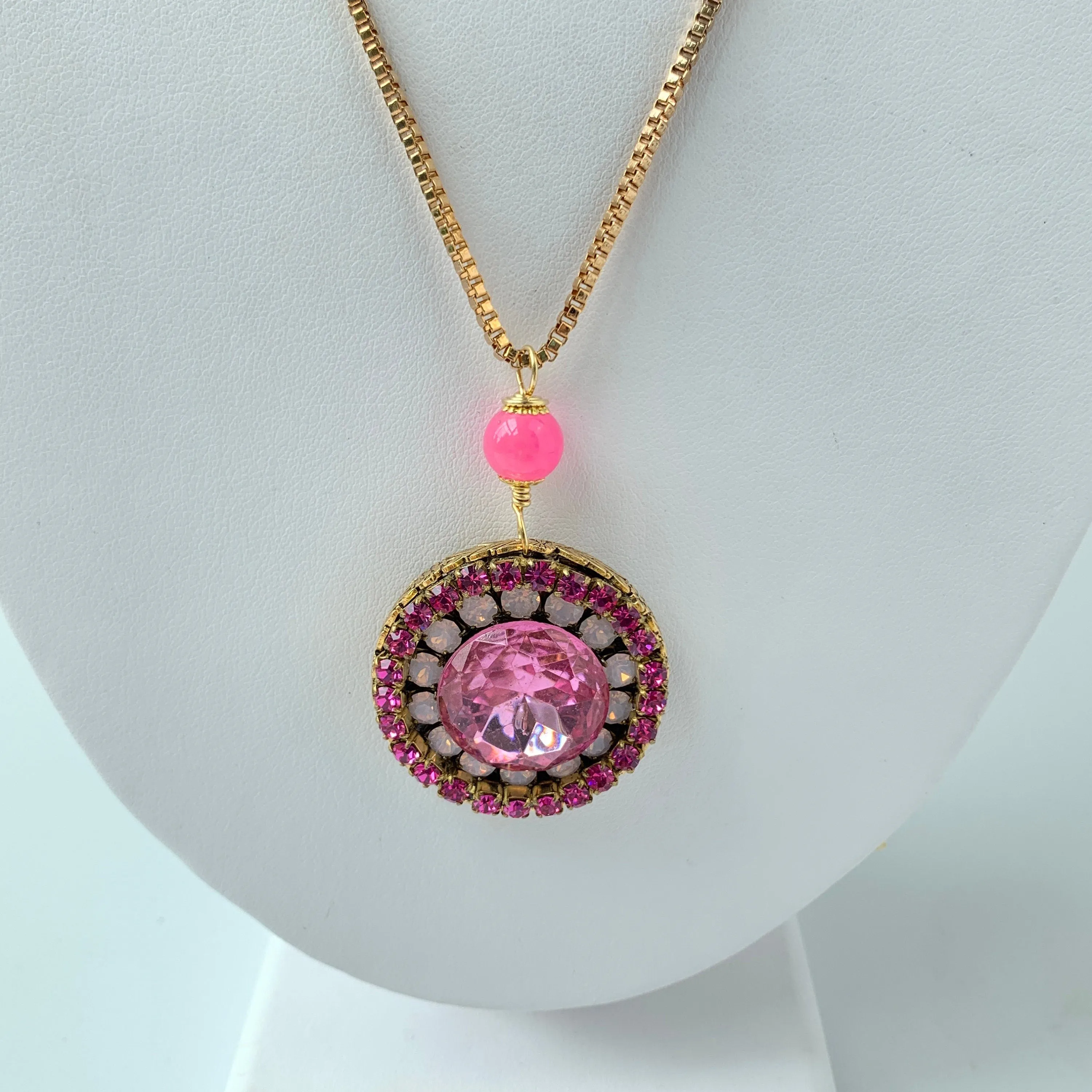 Pink Moon Pendant Necklace - Only 2 Available!